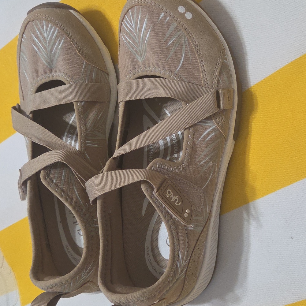 Ryka Tan and White Women's Sneakers